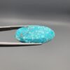 19.16 Carat Natural Bright Sky-Blue Persian Turquoise (Feroza) – Oval Cabochon with Metallic Pyrite Flecks Accents
