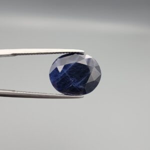 Natural Blue Indigo Sapphire (Neelam) – Weight 12.27 Carats – Origin Afghanistan – Oval Shape – Untreated Unheated