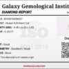 High-resolution digital scan of an official Galaxy Gemological Institute (GGI) Diamond Report certificate (No. KHI260910450427) dated 14 October 2026 for a 0.35-carat natural round brilliant-cut loose diamond displaying H color and SI2 clarity.
