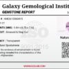 High-resolution digital scan of an official Galaxy Gemological Institute (GGI) Gemstone Report certificate (No. KHI2610360415) dated 14 October 2026 for a 6.17-carat unenhanced transparent pink natural Kunzite (Spodumene) from Afghanistan cut in an emerald step cut.