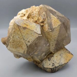 2,318 Gram Natural Pakistani Multi-Crystal Smoky Quartz Cluster on Feldspar Matrix – Raw Mineral Specimen